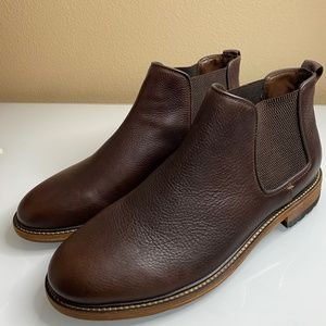 NEW! Warfield and Grand Brown Oiled Tumbled Leather Chelsea Boots